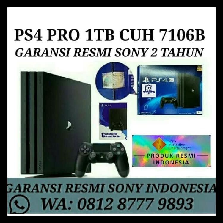 Ps4 Pro 1Tb Cuh 7006B Free 2 Stik Murah