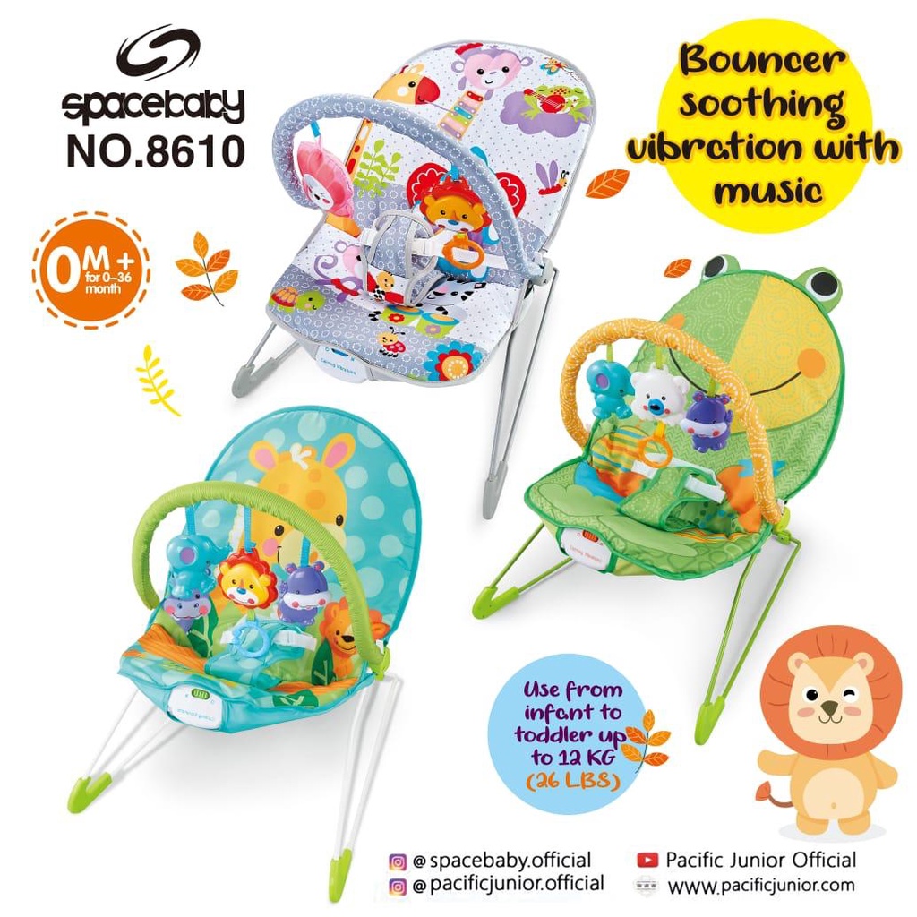 MOMS_ Bouncer Bayi FREE BUBBLE!!  SugarBaby 10 In 1 Premium Rocker NEW MOTIF /Bouncer 1 Recline Deluxe Musical Vibration//Kursi Goyang Manual Bayi