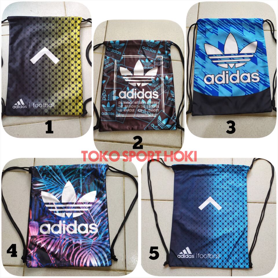 Tas serut adidas Tas serut Pria Tas ransel sepatu Olahraga futsal bola  tas travel tas sport sekolah