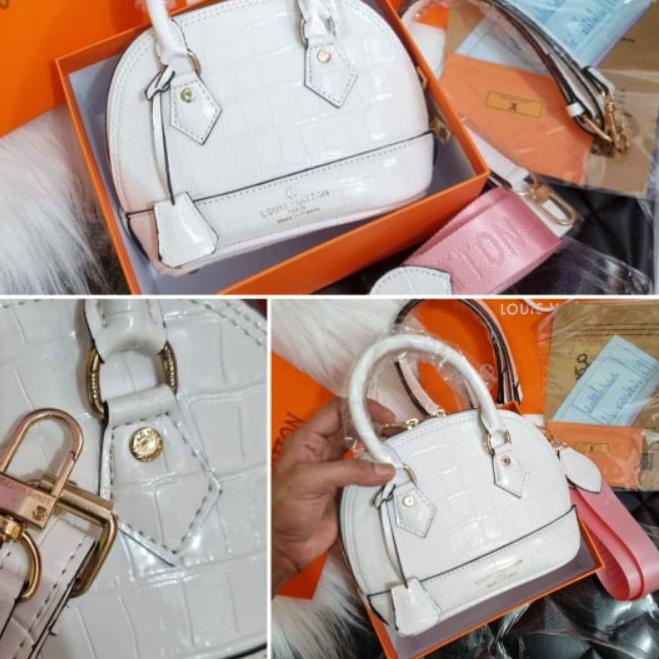 BISA COD ✔️TAS ALMA SMALL CROCO FREE BOX & PAPERBAG KOMPLIT IMPORT BRANDED PREMIUM BAG BATAM WANITA 