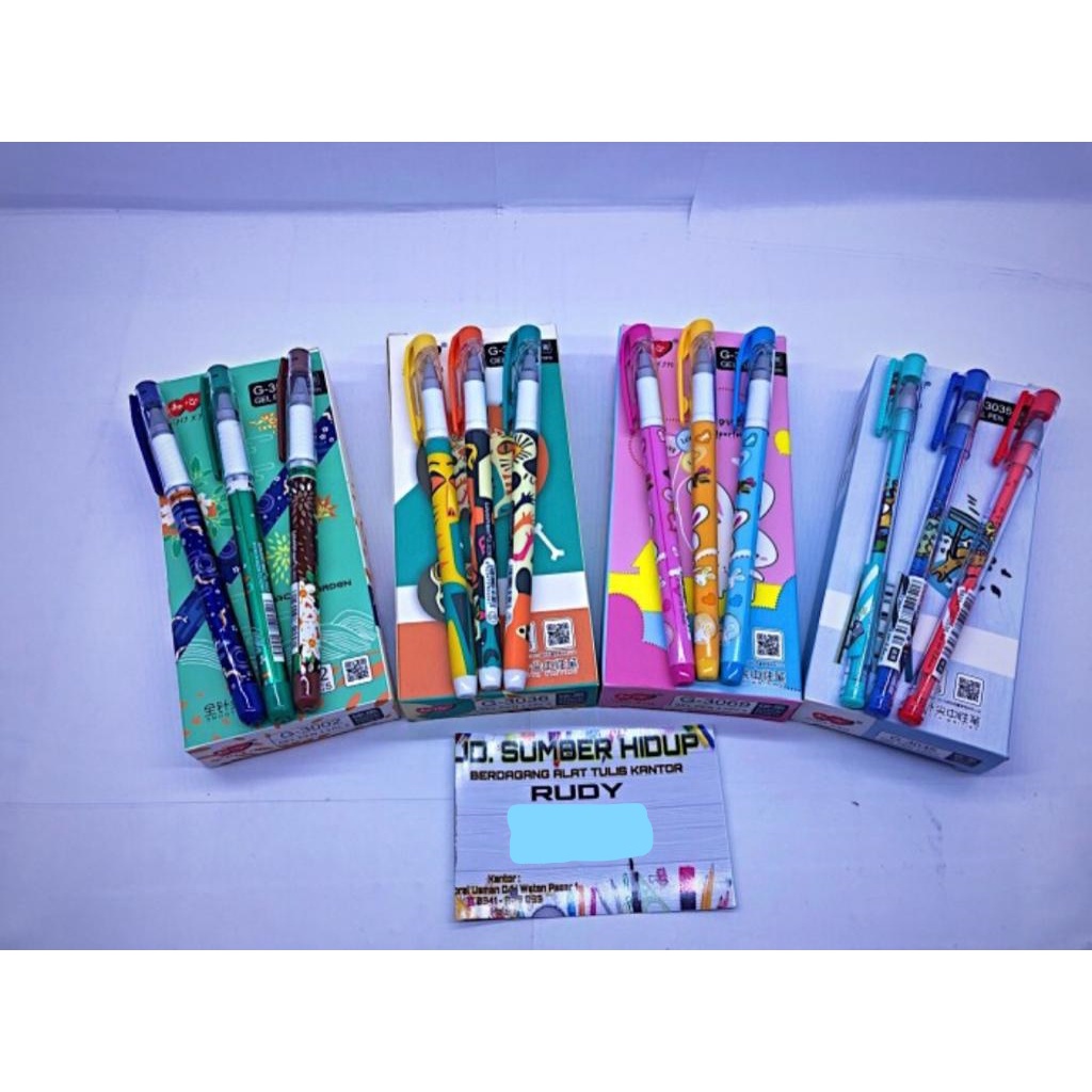 

Pulpen Gel (G-3035), Harga perlusin isi 12 pcs
