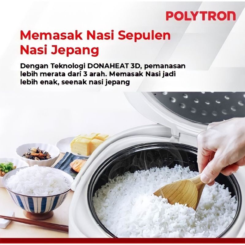 Magic Com Polytron Donabe PRC 1201 / Rice Cooker Polytron 2 Liter PRC1201