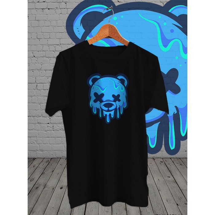 KAOS DISTRO DIGITAL PRINT BERUANG BIRU