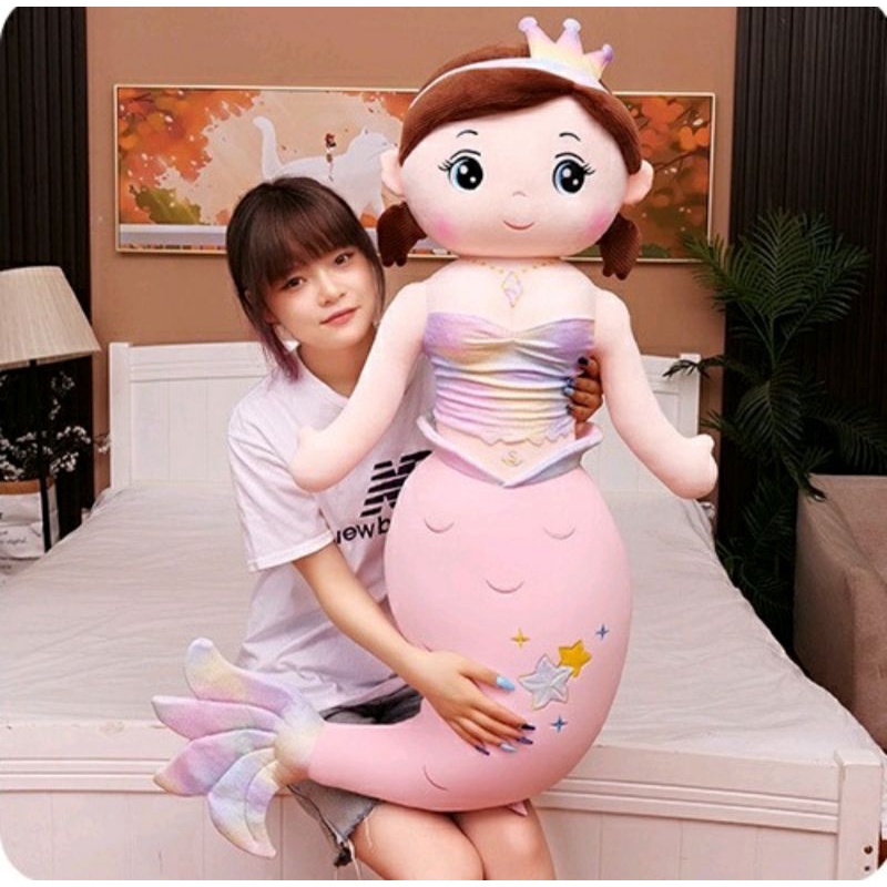 SUPER JUMBO 125 CM  Boneka Mermaid Putri Duyung Cantik.