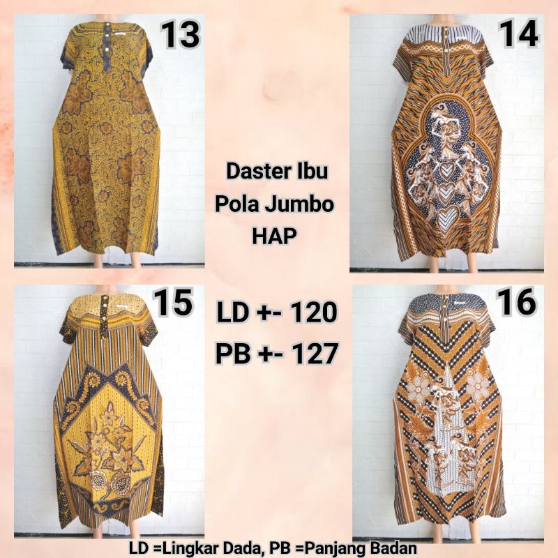 DASTER IBU POLA JUMBO HAP LD 120 COKLAT ADEM BUSUI FRIENDLY