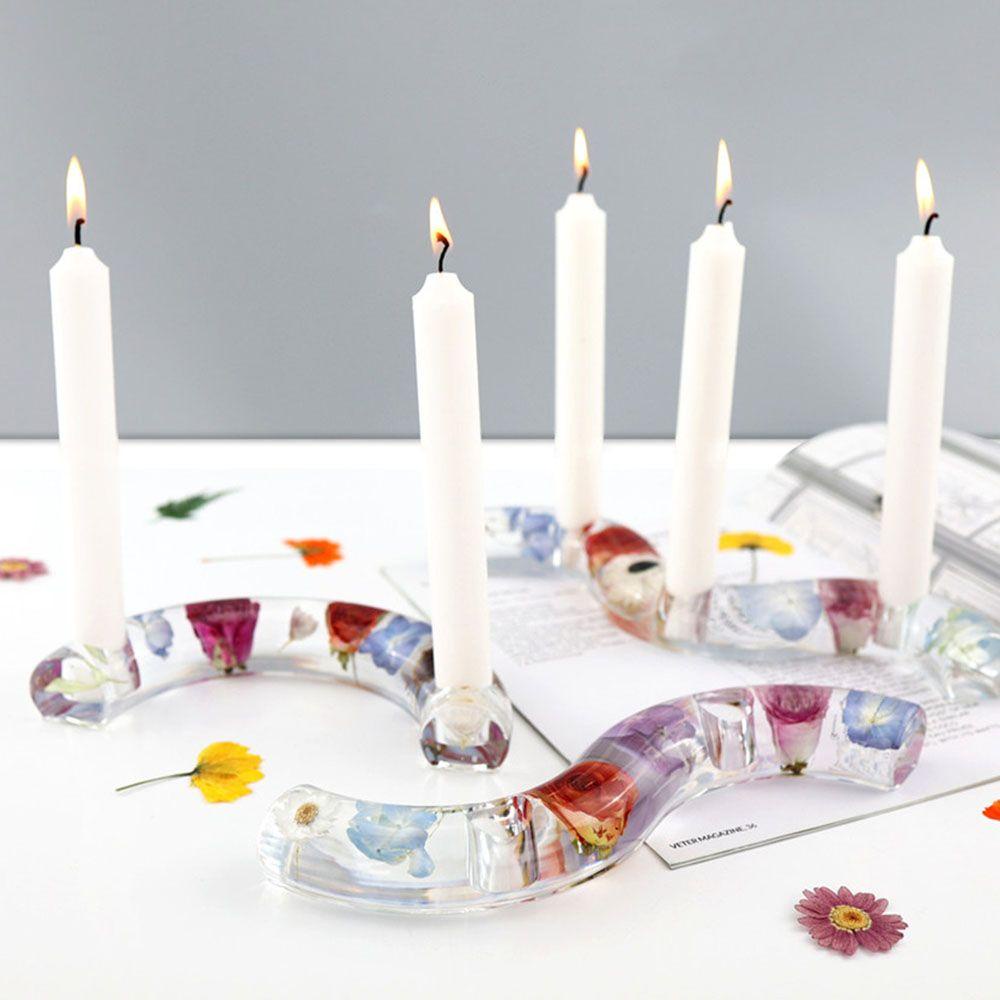 R-flower Candle Holder Cetakan Silikon Dekorasi Desktop Membuat Alat DIY Epoxy Resin Mold