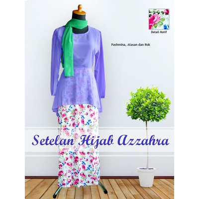 Setelan Baju Busana Muslim Wanita Hijab Azzahra 1650