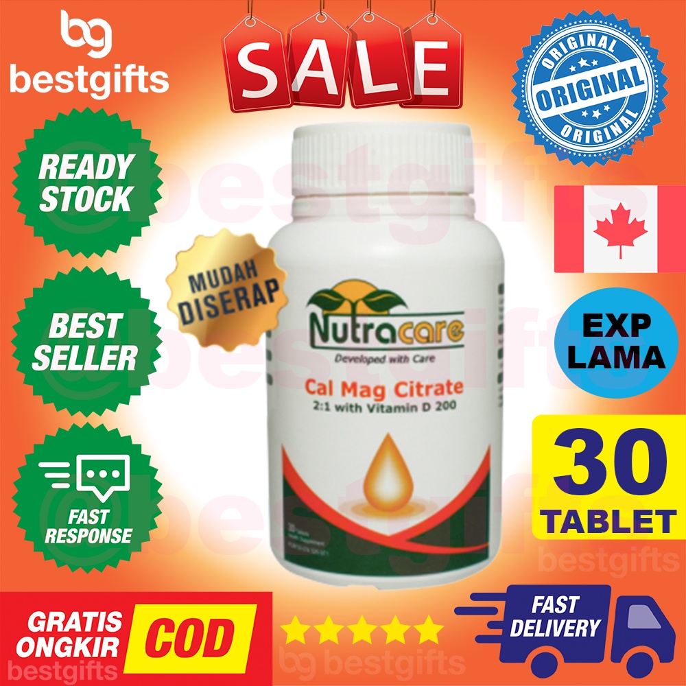 NUTRACARE NUTRA CARE CAL MAG CITRATE VITAMIN D 200 IU CALCIUM MAGNESIUM KEPADATAN TULANG 30 TABLET