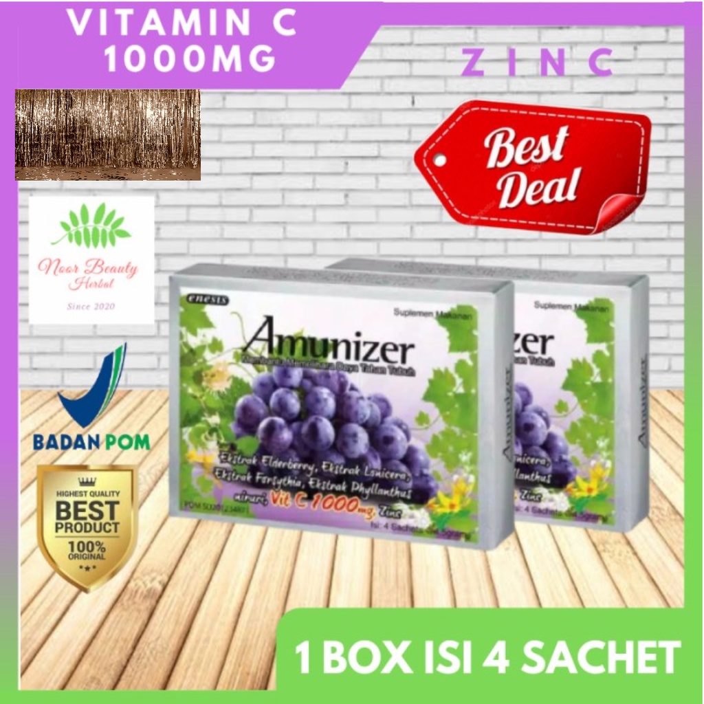 AMUNIZER DAYA TAHAN TUBUH SERBUK ISI 4SACHET