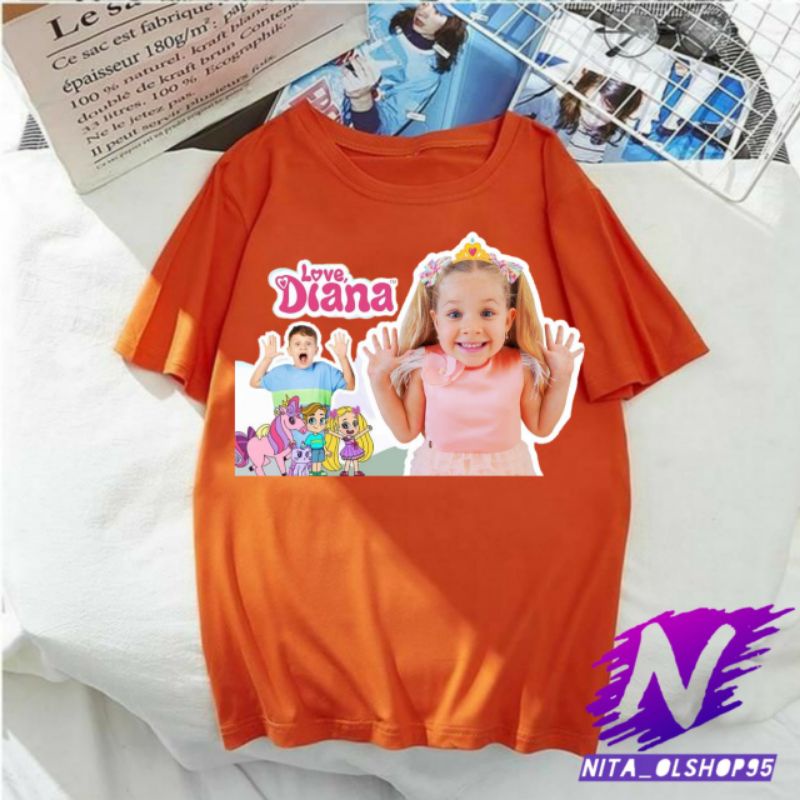 baju anak love Diana kaos love Diana