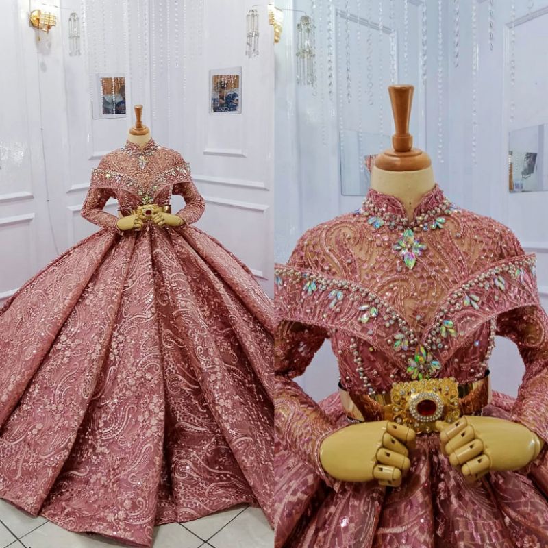 GAUN PENGANTIN BARBIE GOTIK MEWAH BEREKOR//BAJU WEDDING MODERN