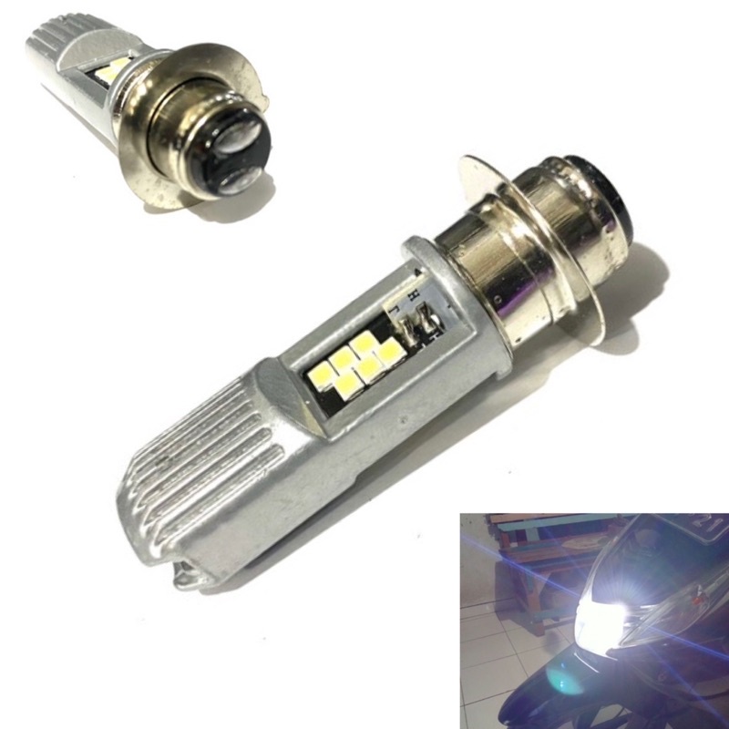 lampu led ac dc bebek matic universal all motor 2sisi 12LED putih