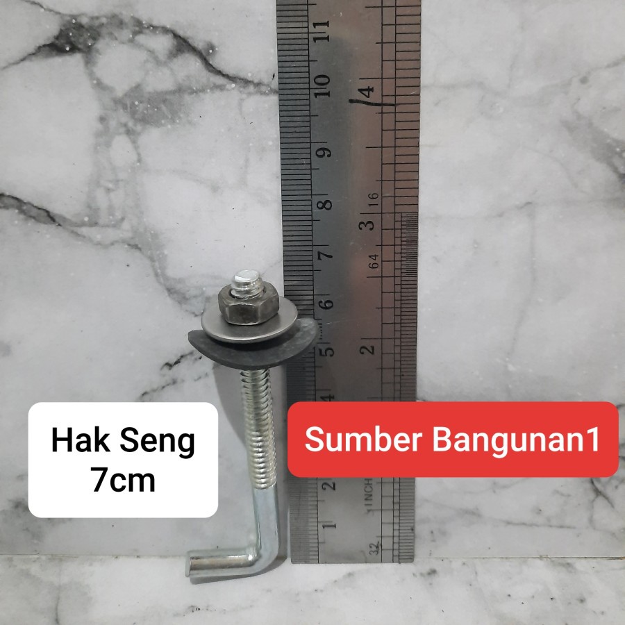 Hak seng 7cm baut seng sekrup skrup seng gelombang atap