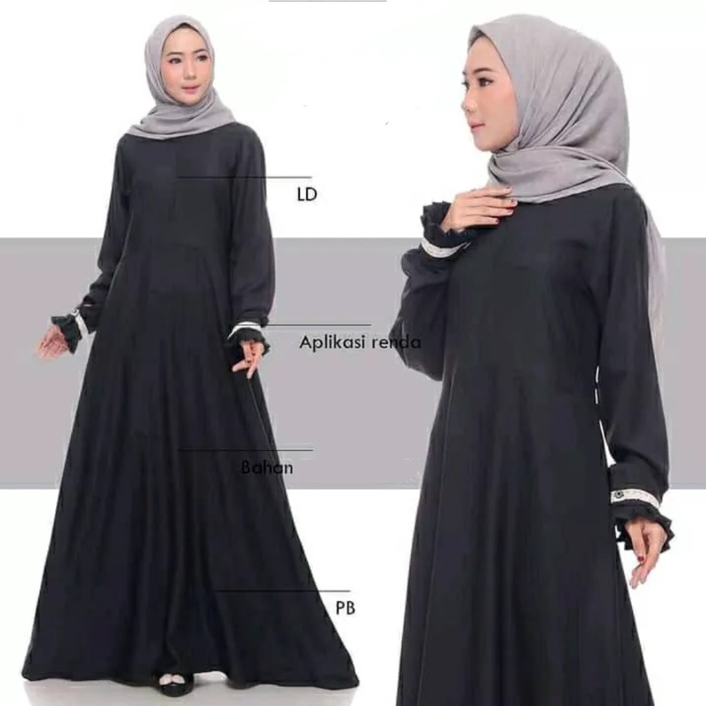 Gamis Polos Toyobo Premium Busui Remaja Kekinian Termurah Fit to L