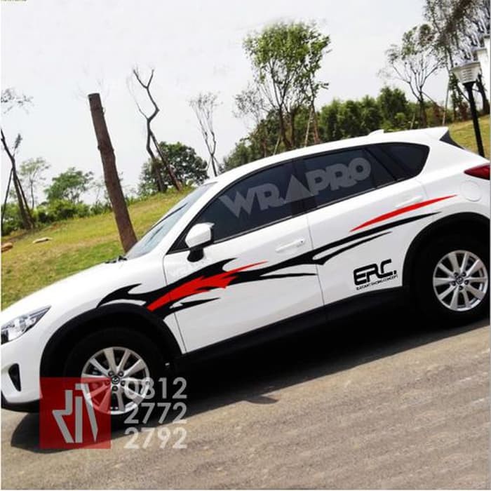 Cutting Sticker Mobil Keren Striping Decal Tribal Erc Wrc Stiker