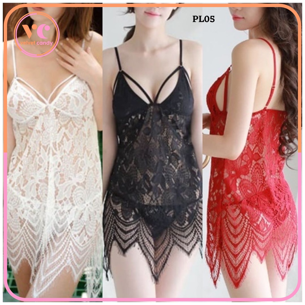 [SIAP KIRIM] BAJU TIDUR SEXY BIG SIZE BROKAT MERAH LINGERIE JUMBO NIGHTGOWN PL-AD05