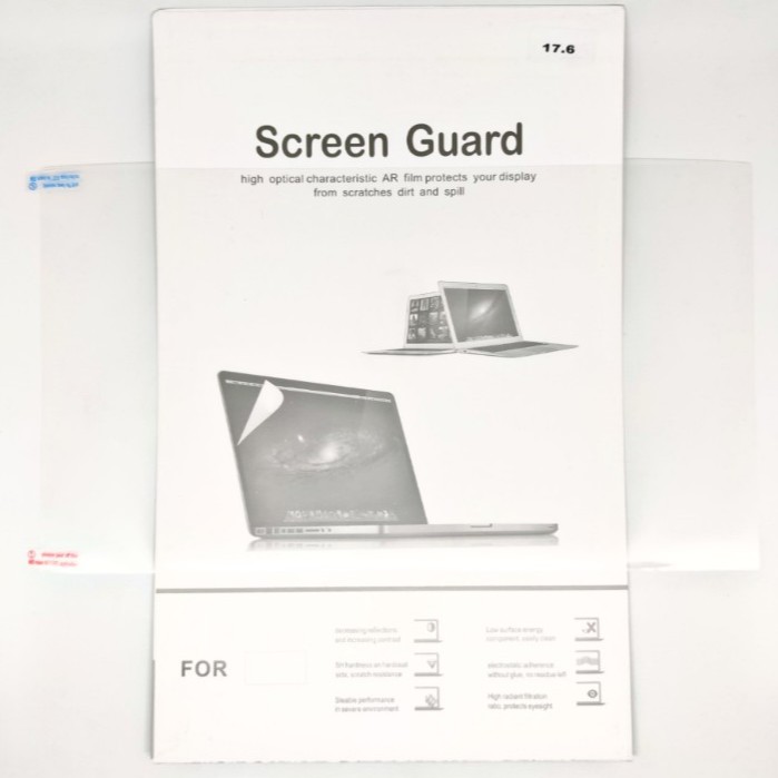 SKU-1159 SCREEN PROTECTOR 17.6 INCH 383x215 MM SCREEN GUARD ANTI GORES