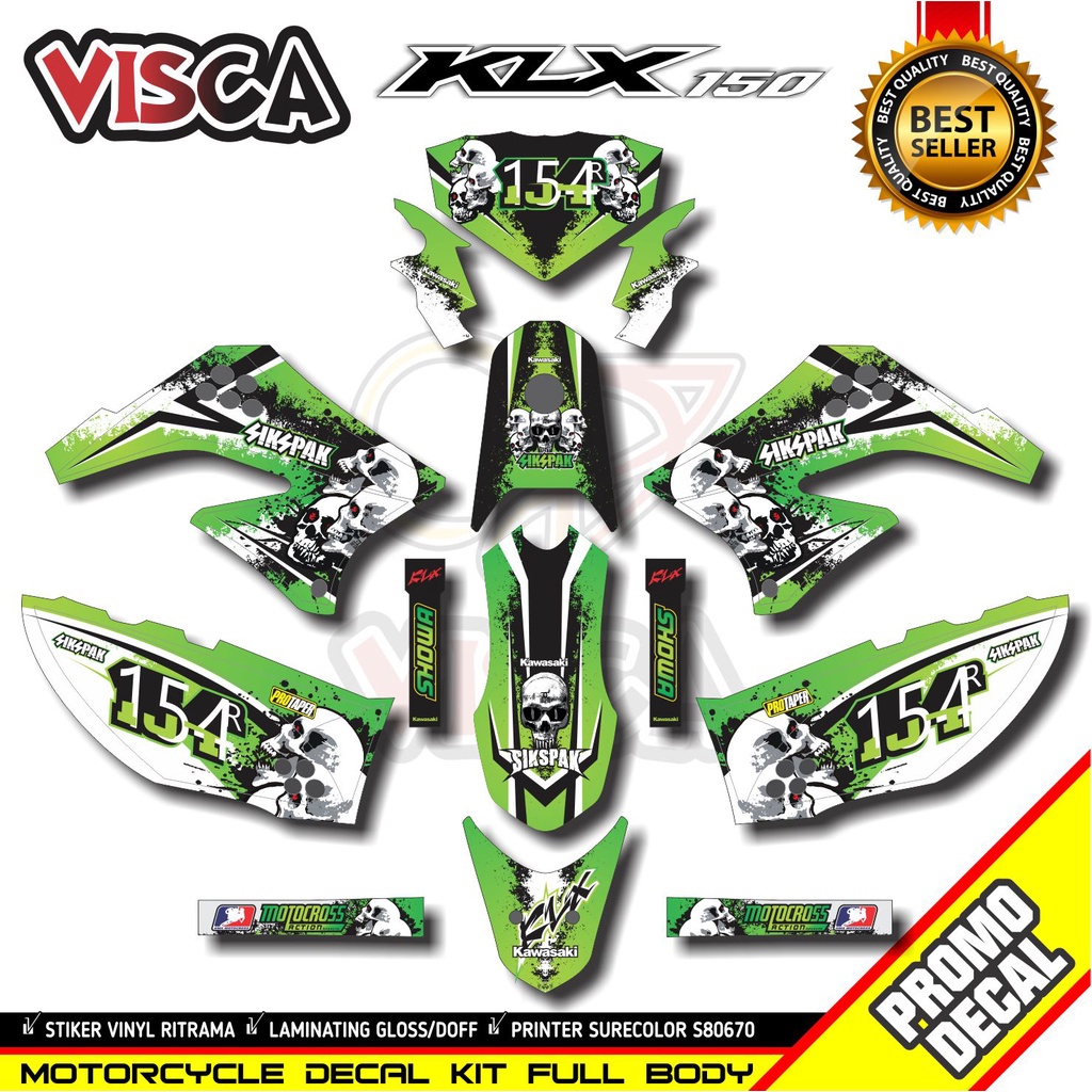 Decal Klx S 150 Lama Dekal Klx 150 Lama Stiker Klx 150 Lama Full Body Decal Klx Lama Hologram Sikspa
