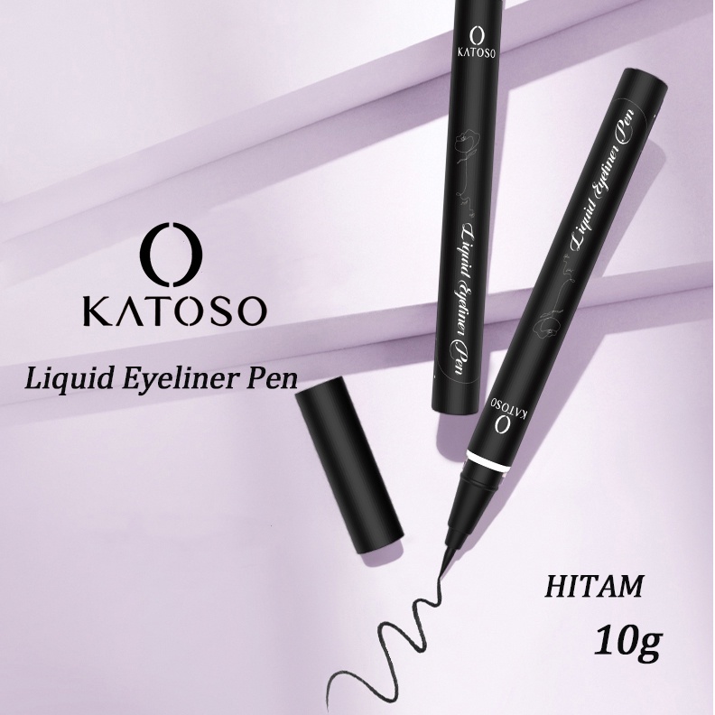 Katoso Liquid Eyeliner Pen Waterproof Pencil Hitam Tahan Lama Dan Anti Air Pensil Cair