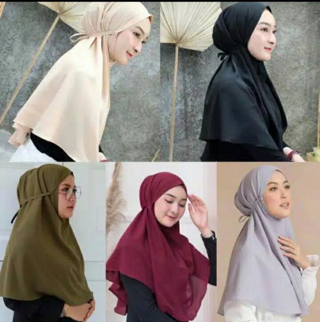 HIJAB  MARYAM/PASHMINA DIAMOND ITALIANO CREPE