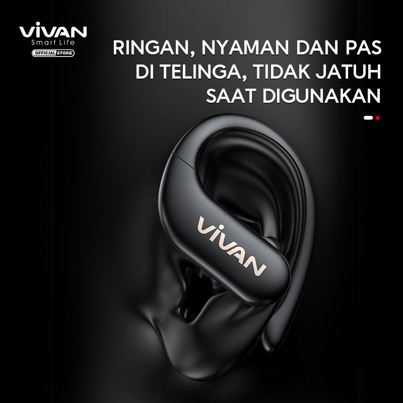 VIVAN Earphones SPORT X Headset TWS Bluetooth 5.0 Waterproof IPX5 25 Hours Play Time Garansi 1 Tahun