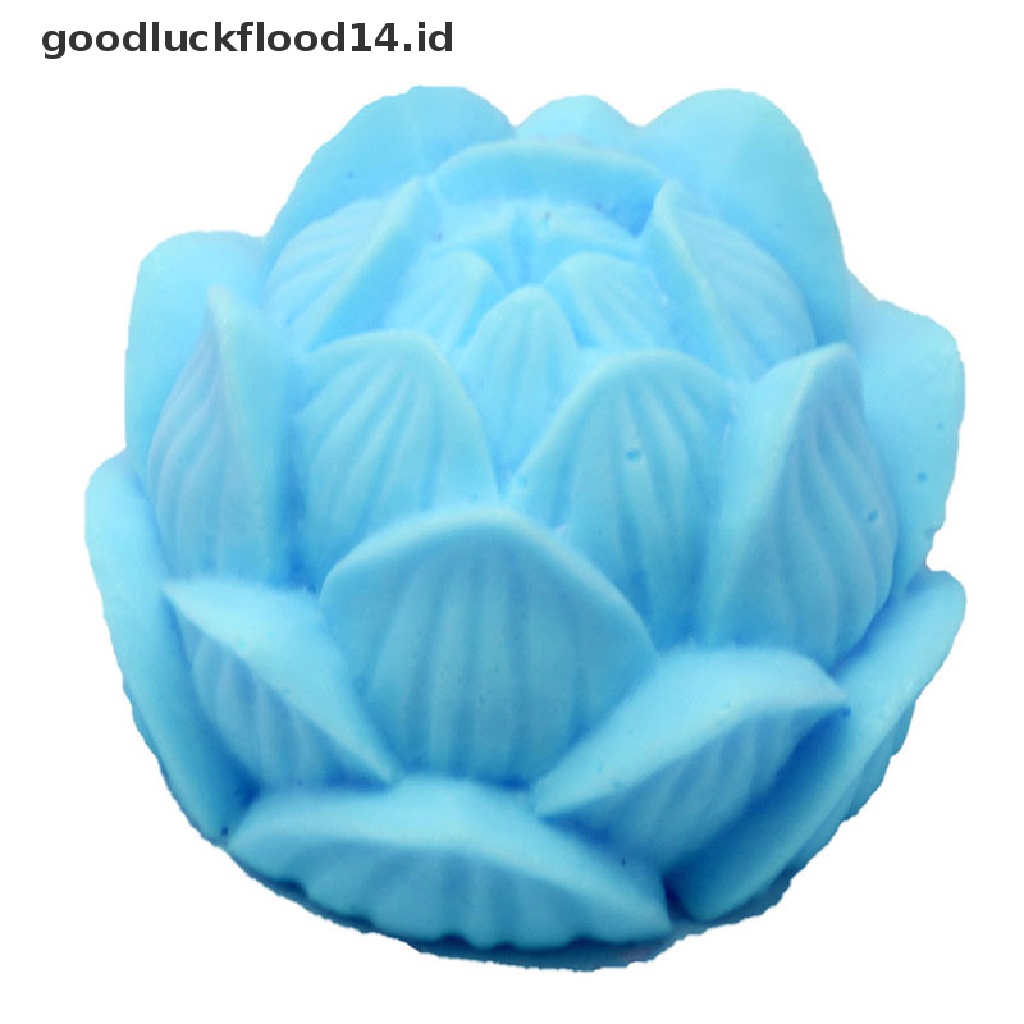 [OOID] Aromatherapy Candle Silicone Mold 3D Lotus Flower Shape Soap Silicone Mould DIY ID