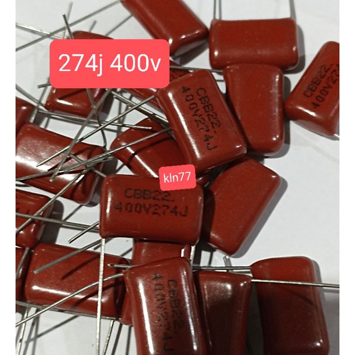 KAPASITOR MILAR 274J 400V CBB22 MYLAR 274 J 400 VOLT