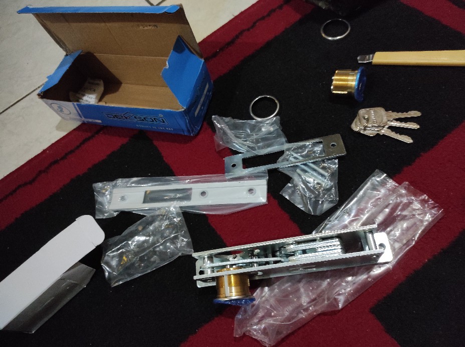 Aluminium Door Lock Kc 8128 Pendek/panjang Dekkson Kunci Pintu Swing Aluminium Kc-8128 Dekson