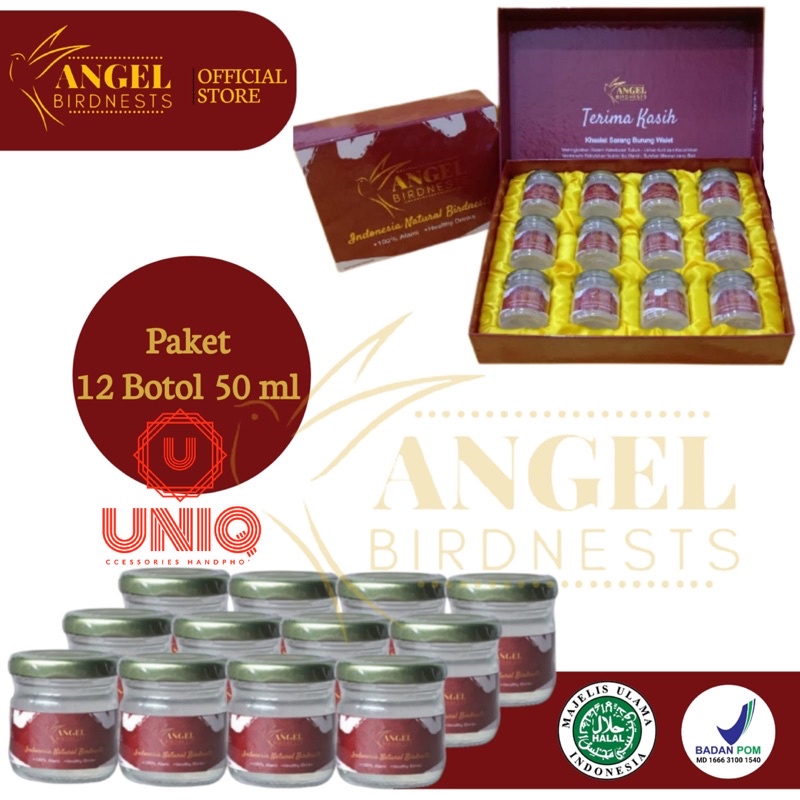 

Minuman Sarang Burung Walet Homemade Angel Birdnest 50ml Paket Hemat 12 Pcs