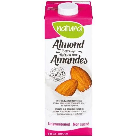 

natura almond milk unsweetened 946ml