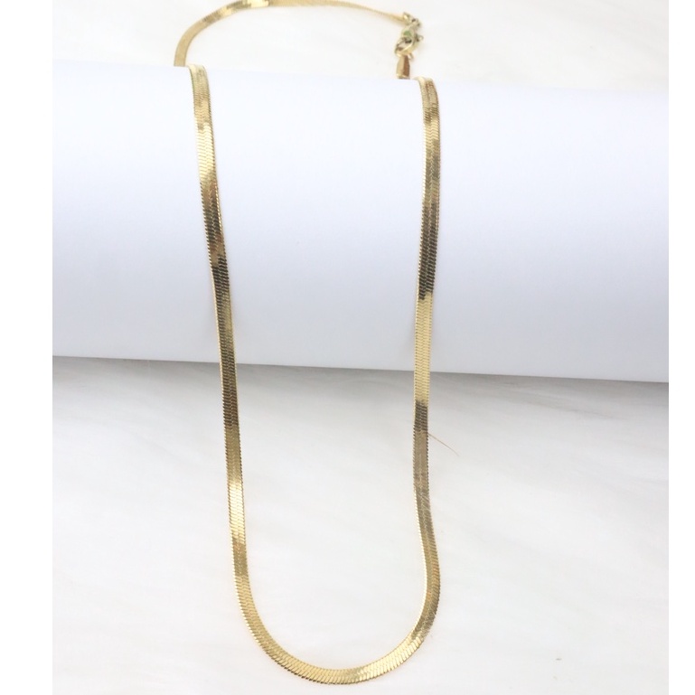 Kalung Titanium Polos Gold Kalung Gold Titanium, Kalung Gold Wanita KT 10110