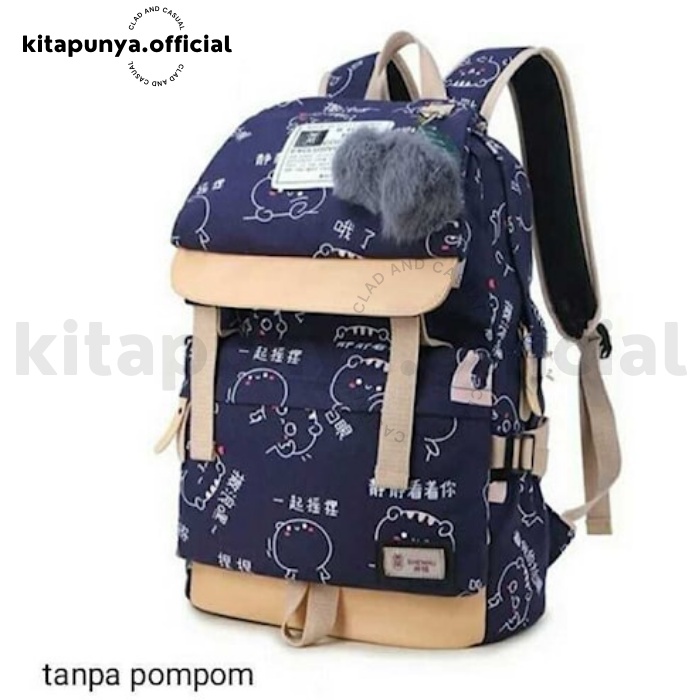 Tas Ransel Gendong Import Pria Wanita Tas Punggung Backpack Wanita Sekolah Kuliah Kerja Distro warna