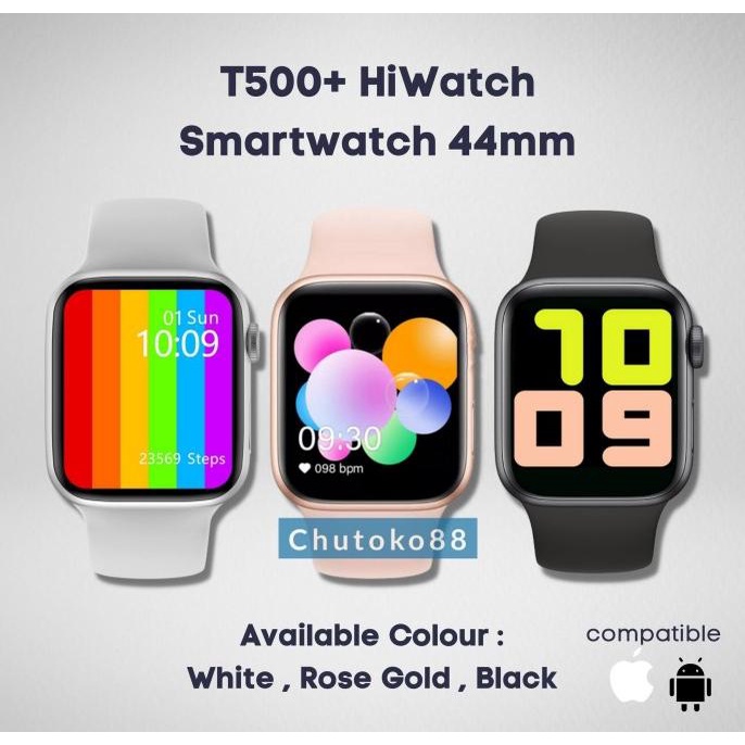 Smartwatch T500 Plus T500+ Hiwatch Seri 6 44Mm Custom Watchface Pranacitrazulda