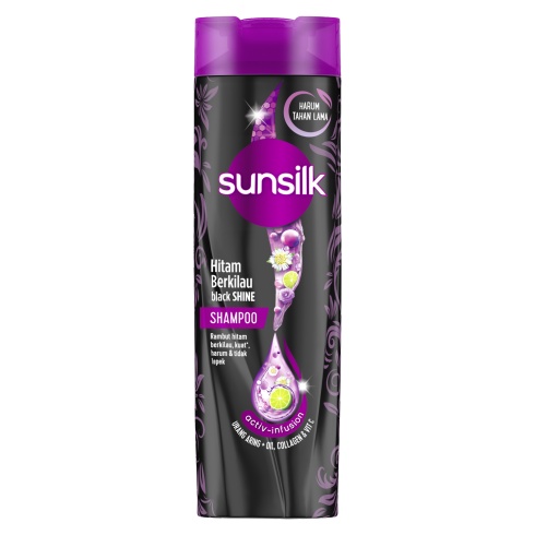 Sunsilk/ Shampo Rambut/ Shampo/ Black Shine/ Soft &amp; Smooth/ 160ml