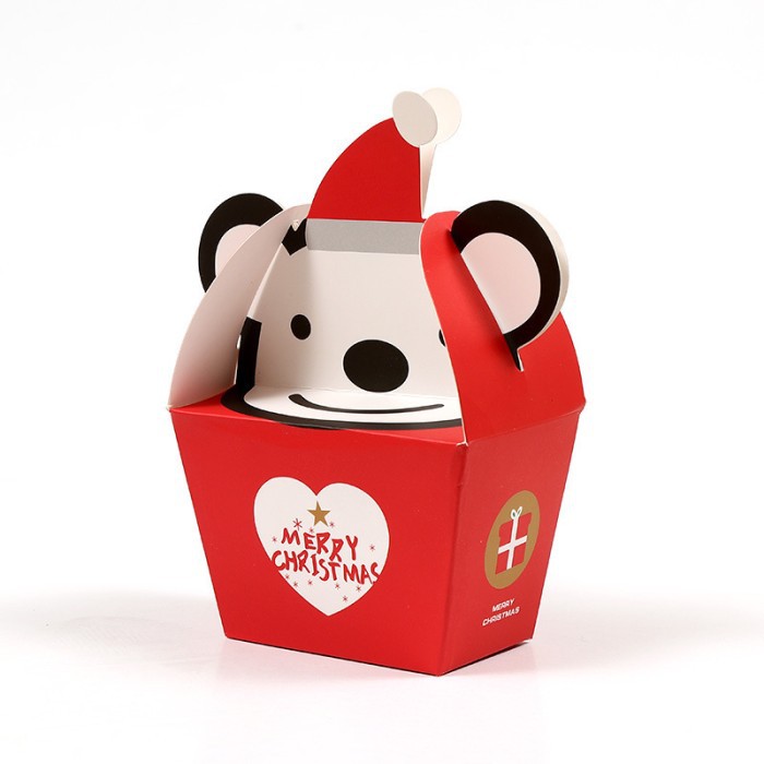 BXBE box kotak kue papercup natal christmas bingkisan tempat hadiah ka - Merah