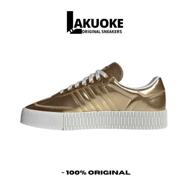 Sepatu Adidas Sambarose Wmns Gold Metallic Original