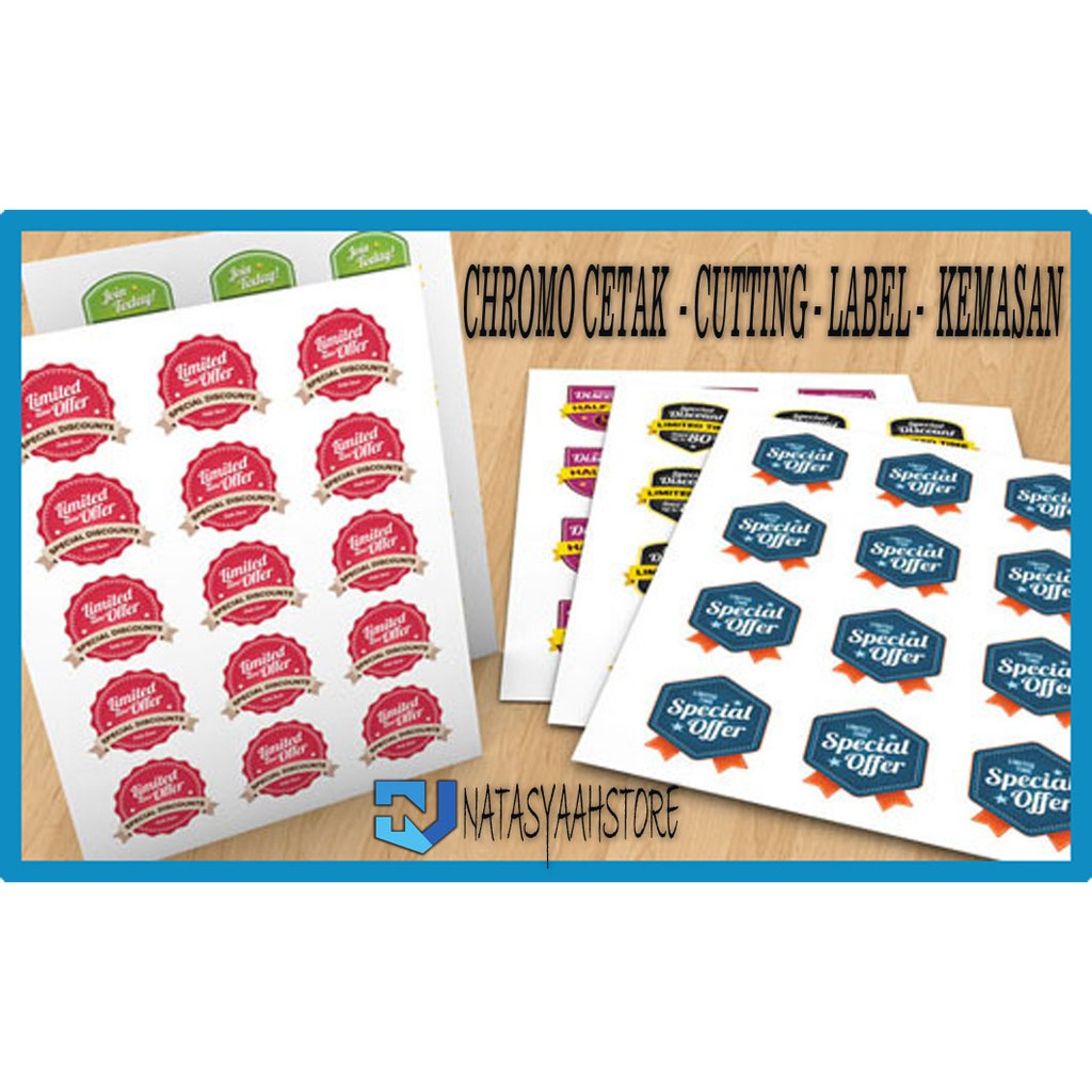 

STIKER LABEL CROMO BONTAK / STIKER LABEL KEMASAN / PRINT STICKER SEGEL CUTTING MURAH