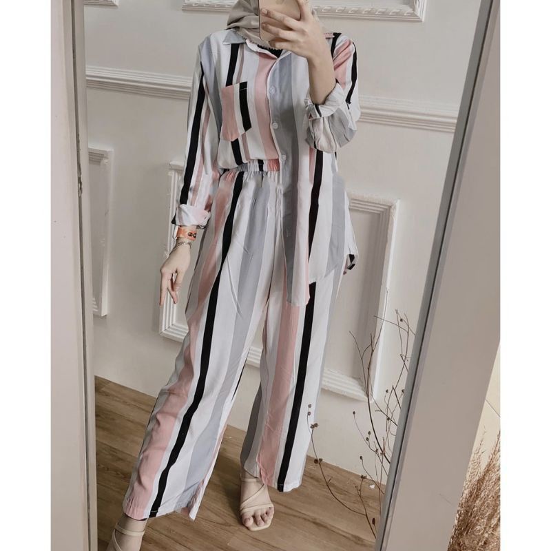 OMYRA ONE SET / KINAN LULU ESPANA LIVIA TARINA AVORA MADIA NACO ELINA ONE SET RAYON TIE DYE-Lulu one set