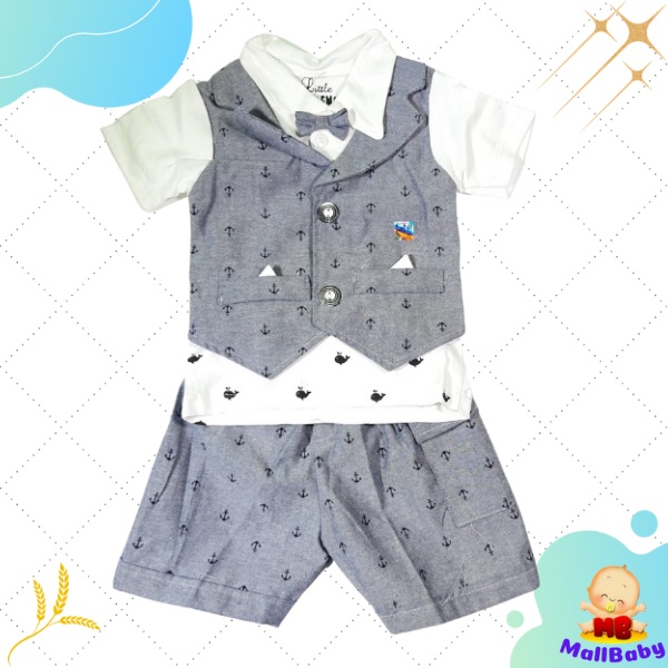 Baju Pesta Bayi Laki Laki Baru Lahir 0 1 2 3 4 5 6 Bulan Setelan Jas Tuxedo Baby Bepergian Jack