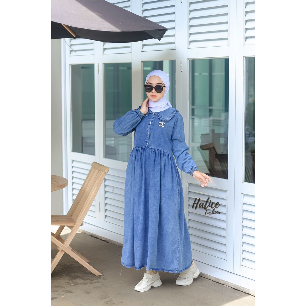 JEANS  levis DRESS MAXI DAN MIDI BY HALIS FASHION DENIM SOLID lepis