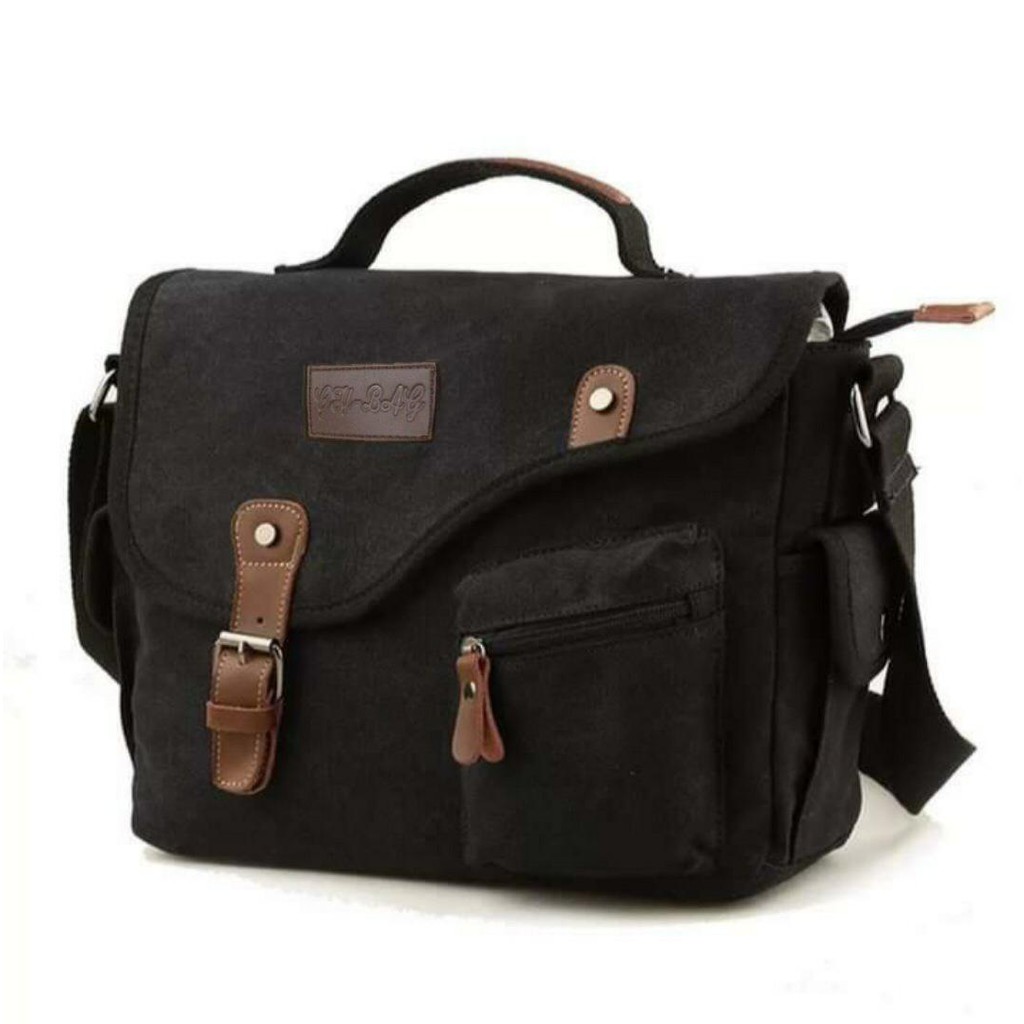 GHbag Tas Selingbag CANYON Pria  /Tas Kerja Pria / Tas Cowo Slempang Canvas Model Terbaru Kekinian