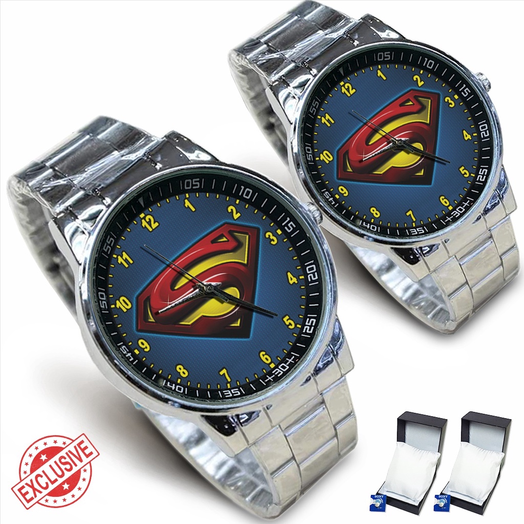 Jam Tangan Rantai Couple SUPERMAN (Cool)