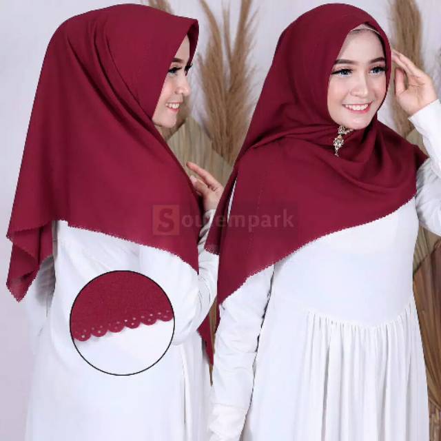 jilbab Segi 4 Empat voal ( COD ) hijab laser cut