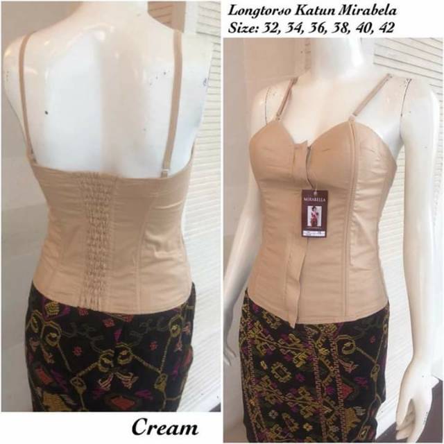 Longtorso Katun Bali dalaman kebaya (korset bahan adem)