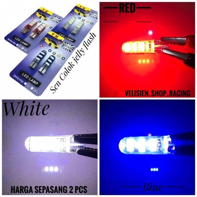 Lampu Sen Jelly Flash Sen Jelly Kedip Sepasang 2 Pcs Universal