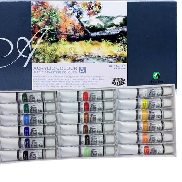 

✤ Maries Acrylic Color Set 18 - 818B / Cat Akrilik 18 warna ✳