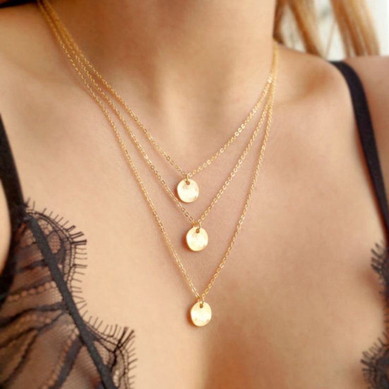 Long Pendant Necklace Round Avatar Geometric Women Statement Party Jewelry Gifts