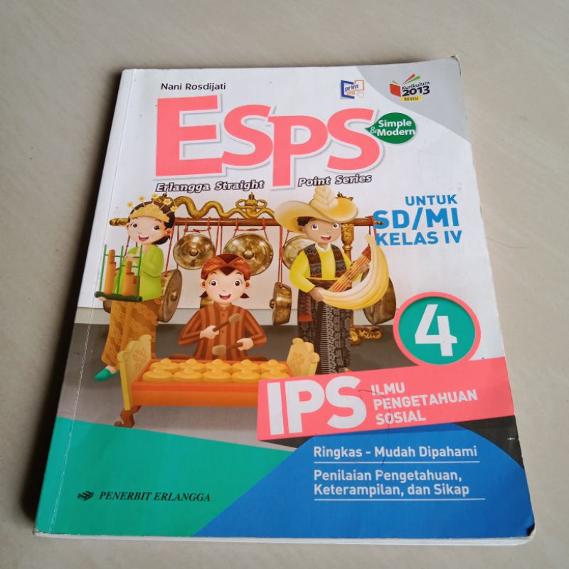 BUKU ORI BUKU ESPS IPS KELAS 4 SD PENERBIT ERLANGGA EDISI REVISI