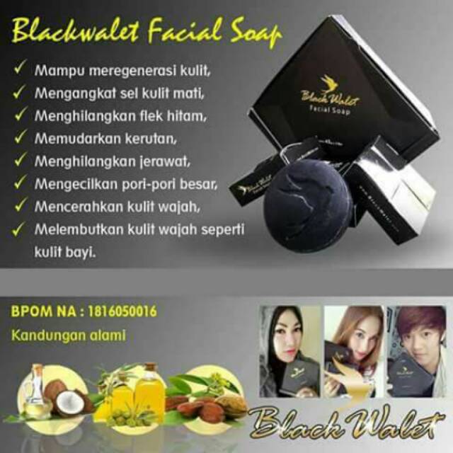 Black walet facial soap / sabun black walet