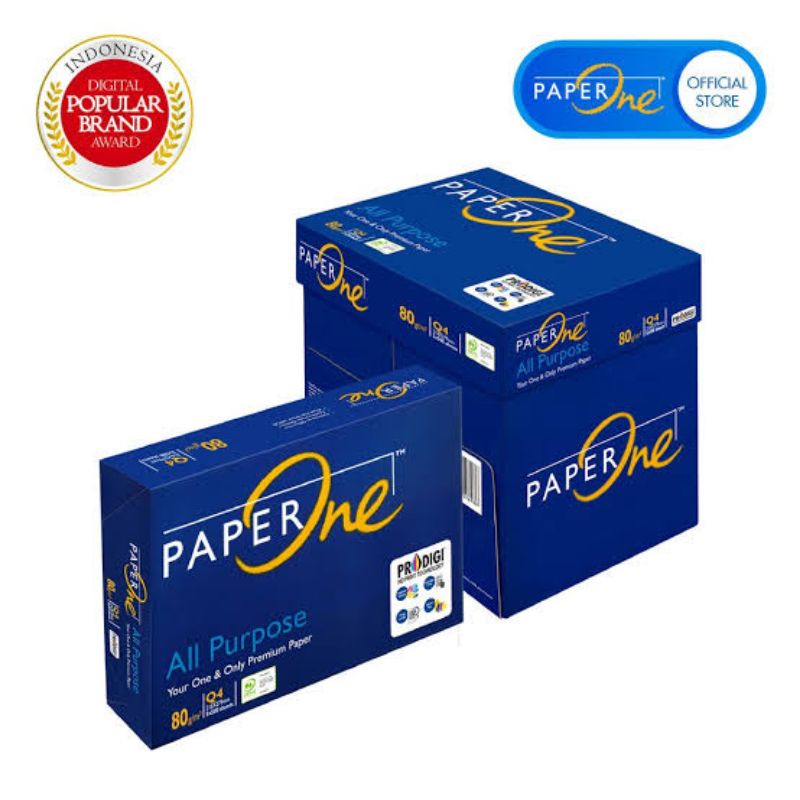 

KERTAS HVS PAPER ONE 80/75GR QUARTO / KERTAS FOTOCOY / KERTAS PRINT (1 Dus)